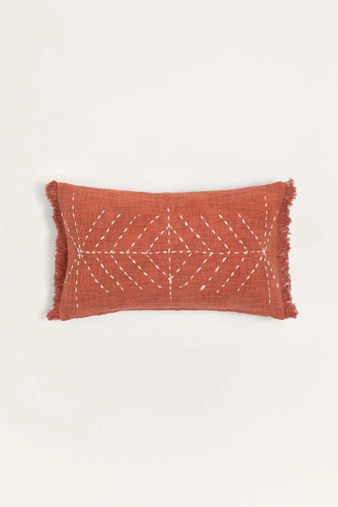  Cojín Texturas teja 30x50