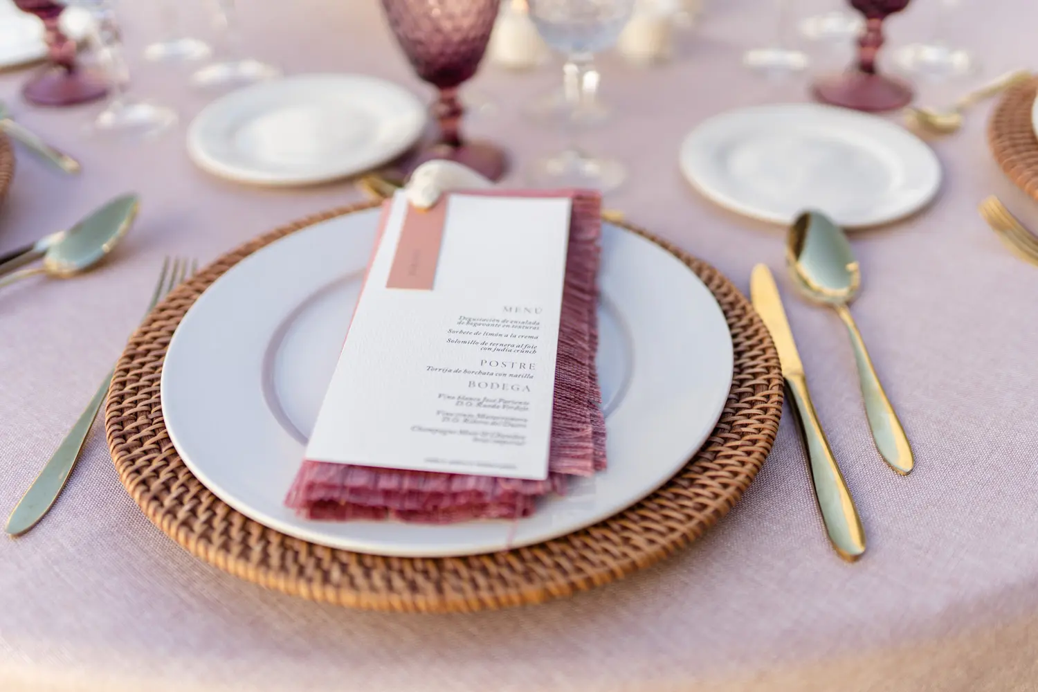 Inspiración de mesa Rosa Soft