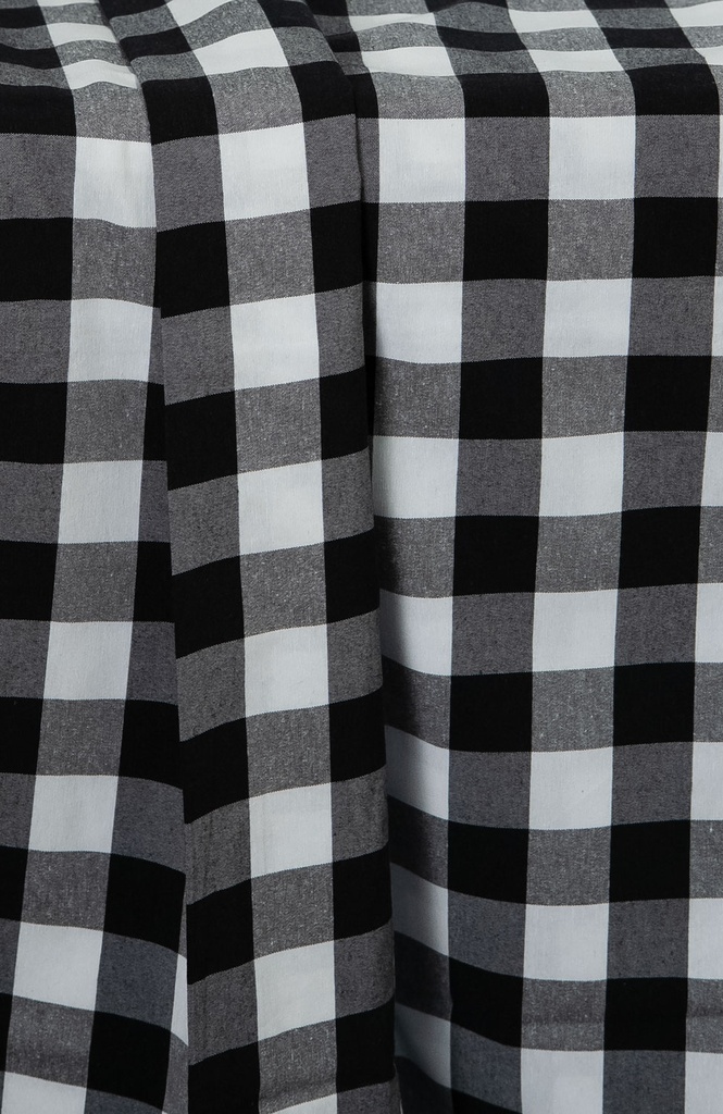 Mantel Vichy XL negro rectangular 3.50×2.40