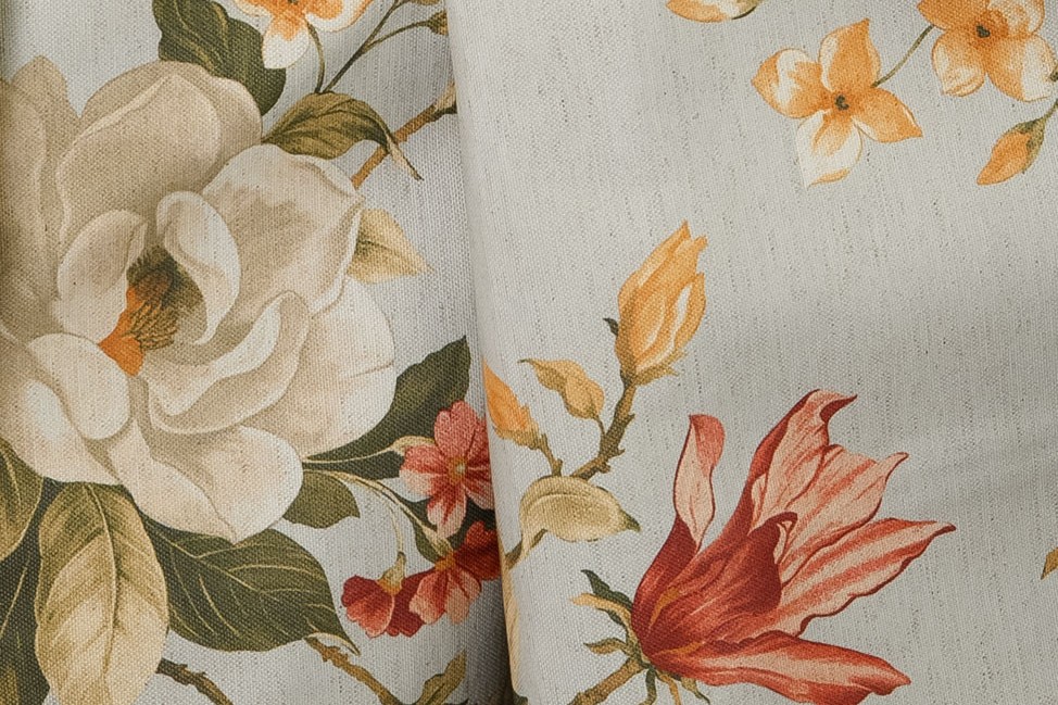 Mantel Azul flor campiña