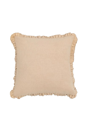 [CJ010] Cojín Borlas beige 40x40