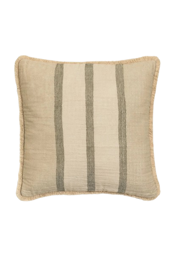 [CJ015] Cojín Rayas verde oliva 45x45